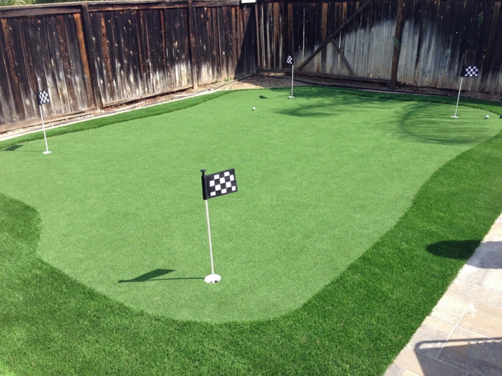 How To Install Artificial Grass Ross, California Putting Green Grass, Backyard